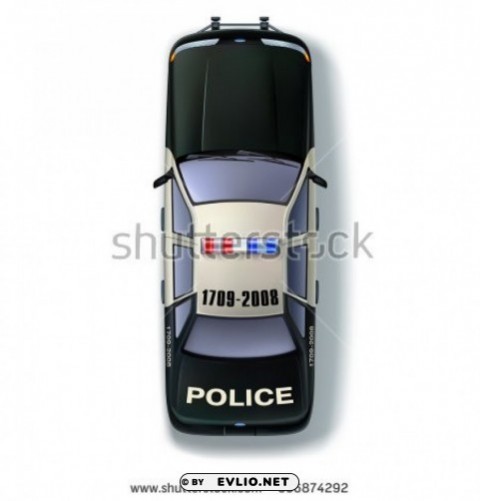 police car top view s Transparent PNG art clipart png photo - 9493e308