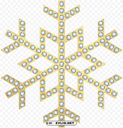 snowflake gold PNG transparent graphics bundle