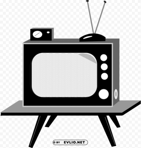 old television Clean Background Isolated PNG Illustration