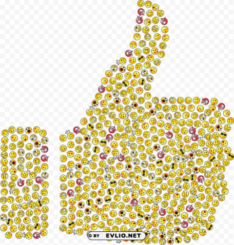 thumbs up emoji PNG Illustration Isolated on Transparent Backdrop