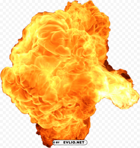 big explosion with fire and smoke Transparent PNG Image Isolation