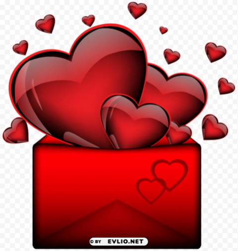 Hearts With Letter Isolated Object On Transparent PNG