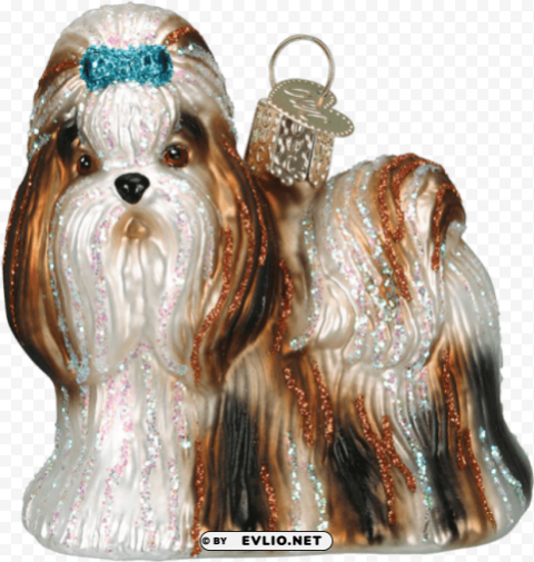 old world christmas shih tzu glass ornament Isolated Object in HighQuality Transparent PNG
