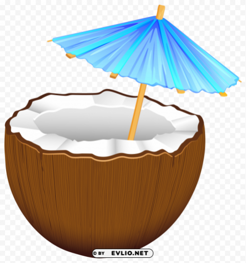 coconut cocktail Isolated Element on Transparent PNG
