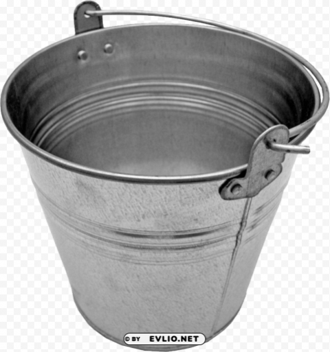 Classic Metal Bucket - Image ID 93b74ba4 HighResolution PNG Isolated Illustration