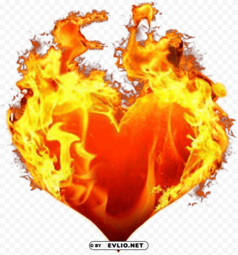 Heart On Fire Free PNG Images With Alpha Channel