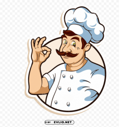 male chef Isolated Artwork in Transparent PNG Format