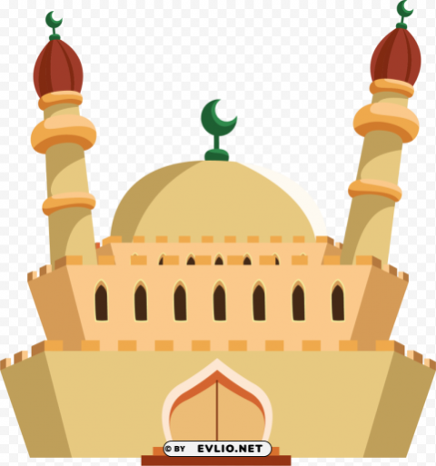 Mosque vector PNG Isolated Illustration with Clear Background