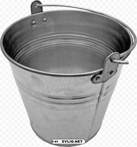 Transparent Background PNG of steel bucket Isolated Element in Transparent PNG - Image ID 6b406cfa