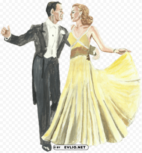 Transparent background PNG image of couple of vintage dancers Transparent background PNG gallery - Image ID 6452f5fa