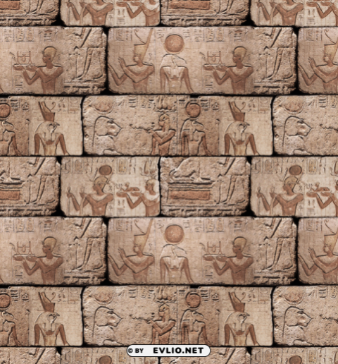 Pharaonic Wall HighResolution PNG Isolated Illustration