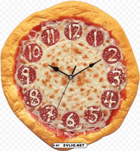 Pizza Wall Clock Transparent Background PNG Artworks