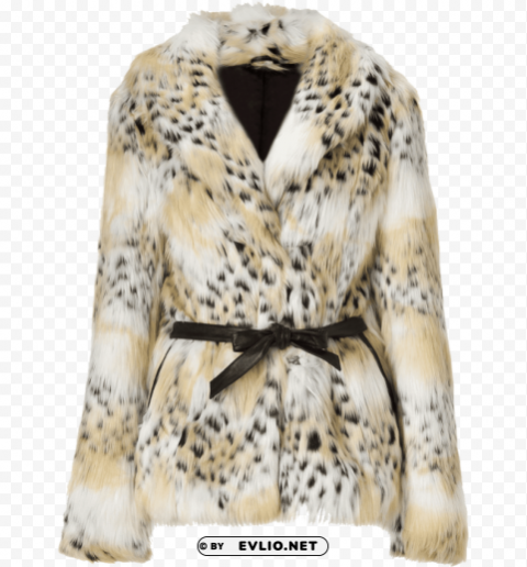 rachel zoe tonal cream cheetah faux macgraw jacket Transparent background PNG stock