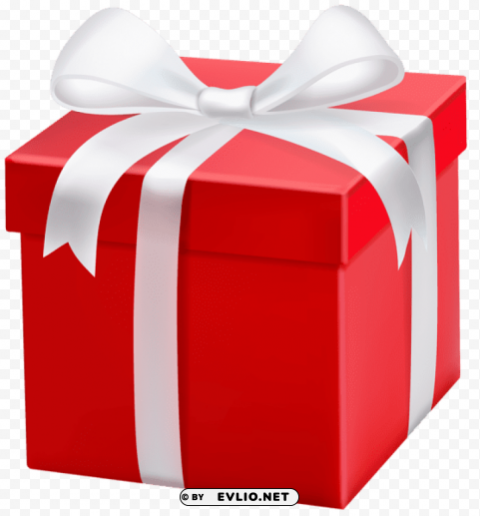 red gift box Transparent Background Isolation in PNG Image