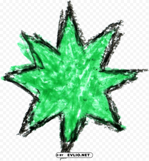 Crayon Star Drawing PNG with no background diverse variety