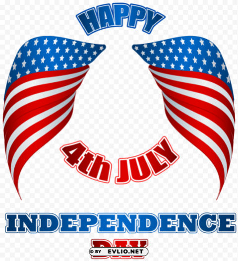 4th july american wings Isolated Item on Transparent PNG