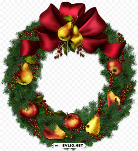 christmas wreath transparentpicture Transparent Background Isolated PNG Figure