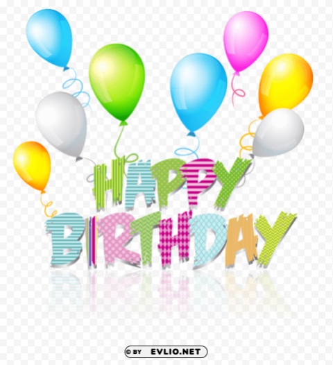party coloured happy birthday text Free PNG images with alpha transparency comprehensive compilation