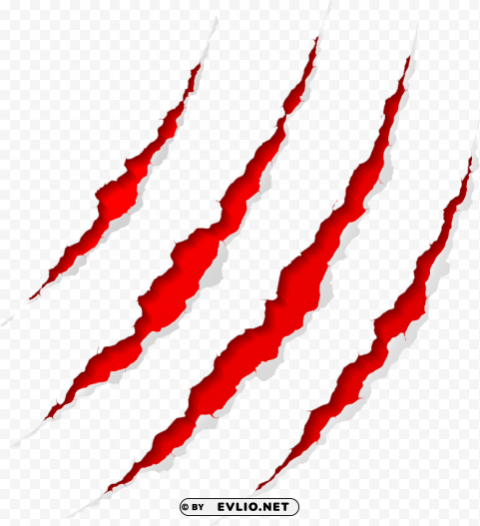 red Monster claw scratch PNG images with no watermark
