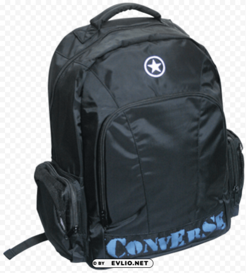 converse black backpack PNG transparent images for printing