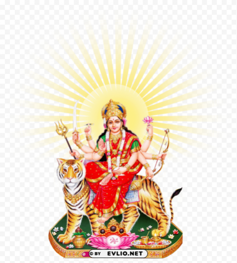 lord durga Clear Background PNG Isolation