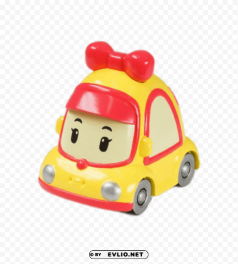 robocar poli character mini PNG with cutout background