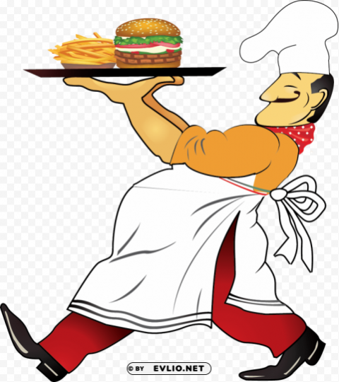 male chef Isolated Artwork on Transparent Background PNG