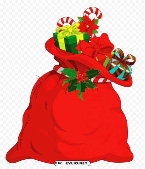 christmas santa bag PNG images with alpha channel diverse selection