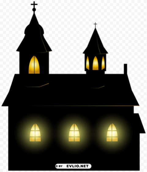 Halloween Dark House Isolated Element In HighResolution Transparent PNG