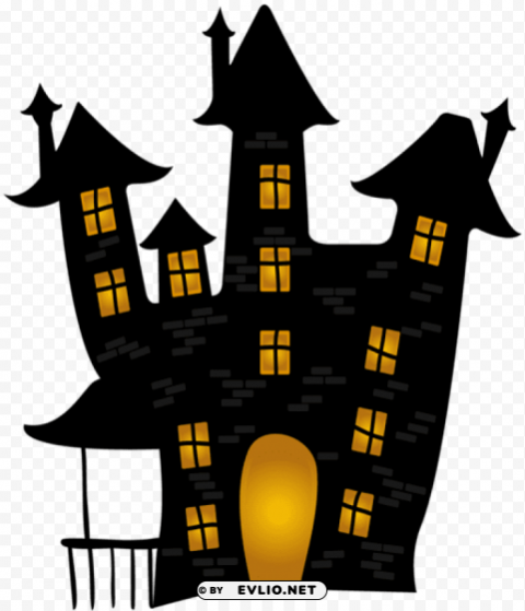 halloween scary house PNG Isolated Subject on Transparent Background