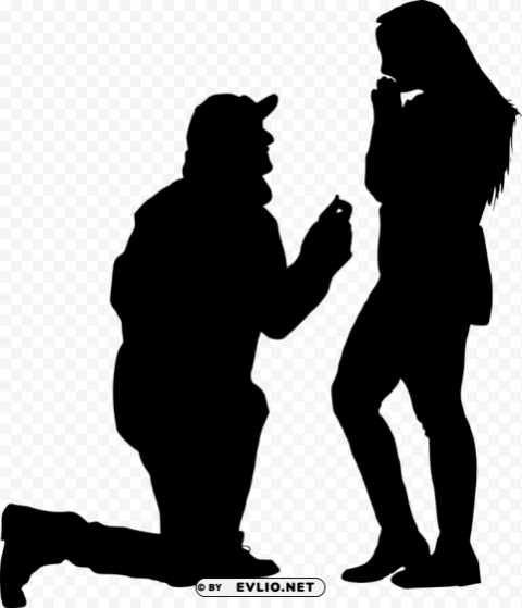 Proposal Silhouette PNG images with alpha transparency layer