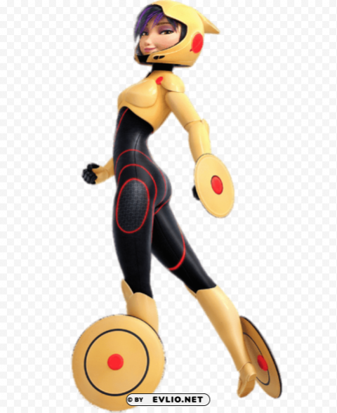 big hero 6 go go tomago in armour Isolated Character in Clear Transparent PNG
