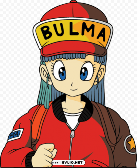 bulma dragon ball hat Isolated Artwork in Transparent PNG Format