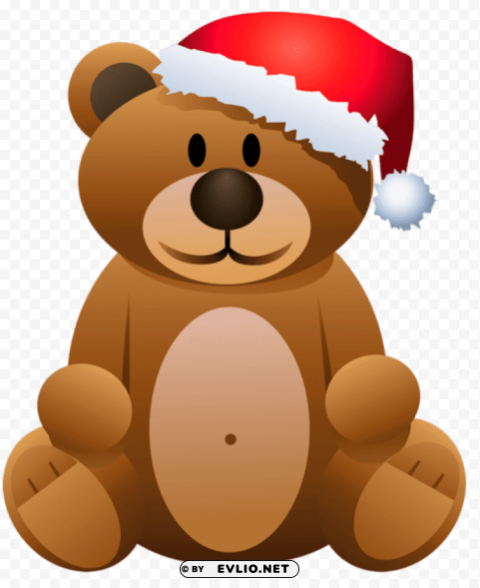 christmas brown bear PNG no background free