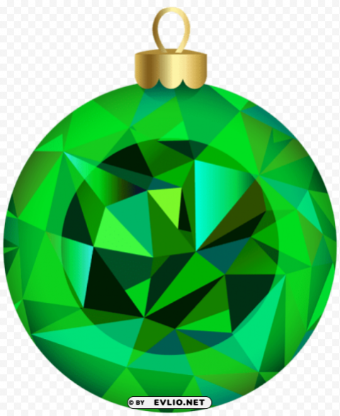 christmas green ornament Isolated Artwork with Clear Background in PNG