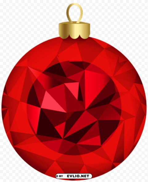 christmas red ornament Isolated Artwork on Transparent PNG