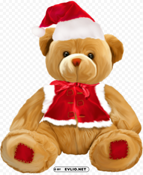 christmas teddy bear PNG Isolated Subject with Transparency