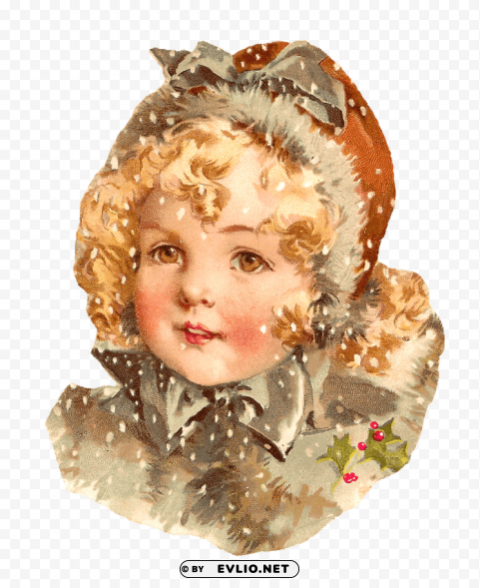 Christmas Vintage Victorian Child Clear PNG Pictures Compilation