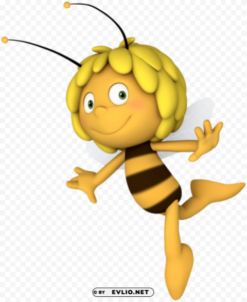 maya the bee cartoon Transparent Background Isolated PNG Icon