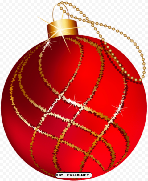 transparent christmas large red and gold ornament Clear background PNG images bulk