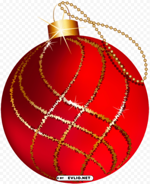 transparent christmas large red and gold ornament Clear background PNG images bulk PNG Images 007bc683