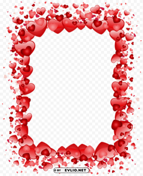 valentine's day hearts border Transparent Cutout PNG Graphic Isolation