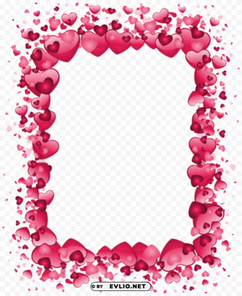 Valentines Day Pink Heart Border Transparent Graphics
