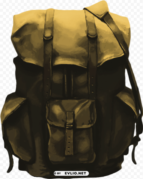 backpack painting Isolated Artwork on Transparent Background PNG png - Free PNG Images ID 1883ccd3