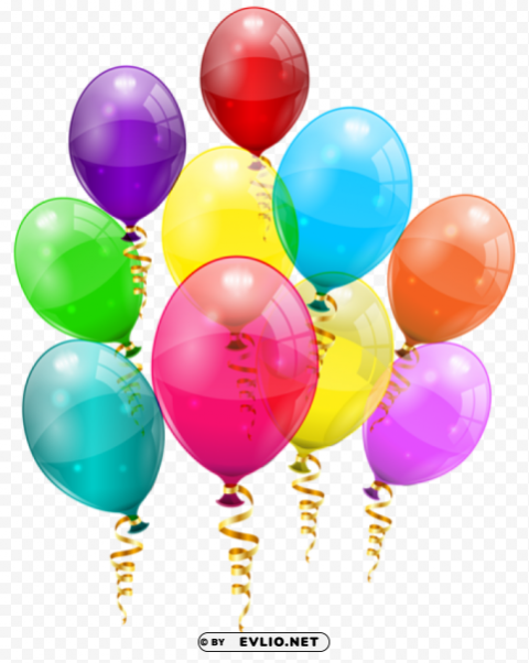 Bunch Of Colorful Balloons PNG Images Free