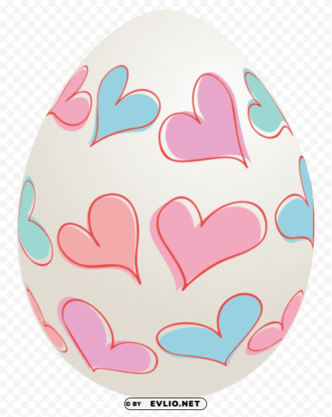 easter egg with heartspicture Transparent PNG illustrations