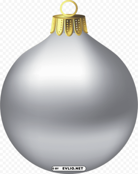 transparent christmas silver ornament Clear Background PNG Isolated Element Detail