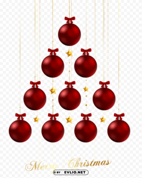  merry christmas red ornaments PNG free transparent