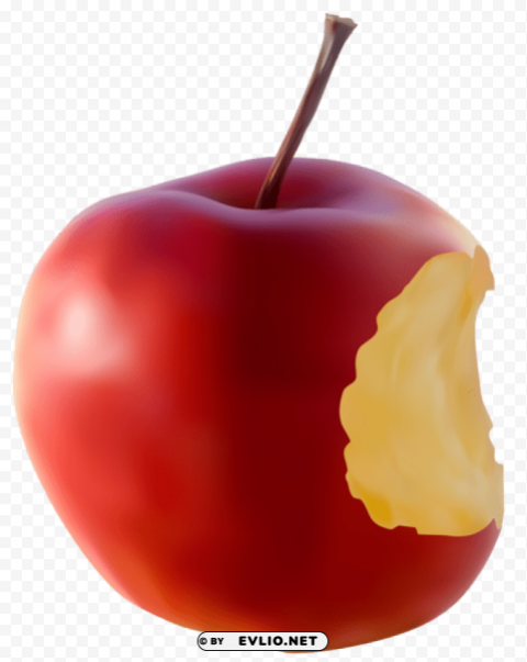 bitten apple red transparent PNG transparency