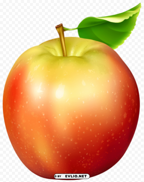 red and yellow apple transparent Isolated Graphic on Clear Background PNG